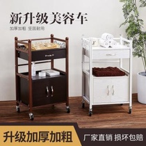 Beauty car cart Multi-functional wooden European small beauty shop tool car cosmetic car mobile with drawer storage car