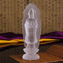 Western three Holy glazed Buddha statues Buddhist Temple supplies Guanyin Amitabha great momentum to home furnishing temple ornaments