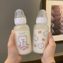 Bottle of bottle 1 year old 234 year old big baby straw cup baby drink water milk jug net red milk bottle send girlfriend exclusive