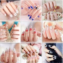 Fake nails Ladies nail stickers Girls Nail stickers Japanese waterproof solid color wearable fresh net red adult 