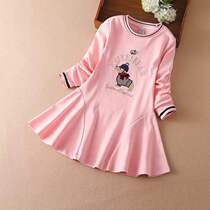2020 new girls style spring dress female big boy girl princess dress children Spring and Autumn long sleeve thin dress