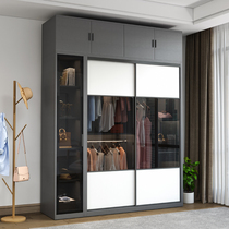 Wardrobe bedroom household modern simple storage storage small apartment sliding door master bedroom wardrobe complete set of furniture combination