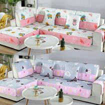 Double-sided sofa cushion Four Seasons fabric universal simple modern 123 combination set all-inclusive full cover sofa cover towel