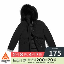 gxgjeans mens 2018 winter new hooded mid-length down jacket JA111207G