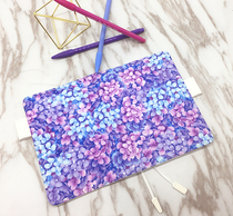 Book clothes Hydrangea imported from the United States fabric hand account Book clothes leather hand account protection Ziyang flower handmade