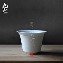 Nine TuilyTea Road accessories Tea filter Ceramic Gongfu Tea leakage filter Tea Daokorn tea Tea Residue Funnel White Porcelain