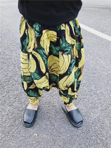 Hu big tooth childrens clothing Haren pants childrens pants big ass anti mosquito pants boy super comfortable pants Korean version loose