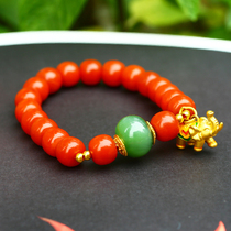 (Xiongjia Live) Yunnan Baoshan Nanhong Agate Baoshan Dabao Bracelet Handstring Beads Necklace 108