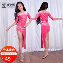 Wings less children belly dance suit suit 2021 new spring and summer velvet one-piece dress performance RT263