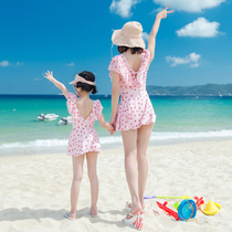 2019 new parent-child swimsuit mother-daughter swimsuit Childrens swimsuit girl princess cute parent-child mother-daughter swimsuit