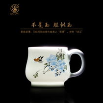 Changnan porcelain master made teacup ceramics Jingdezhen tea set Filter with lid Office tea cup Business gift box