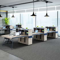  Staff desk and chair combination Simple modern double 4-person 6-person screen deck Staff desk Computer finance desk