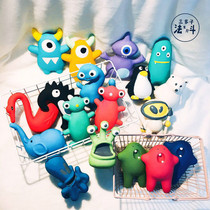 Little Monster Paradise Doggy vocal interaction Toys Toys Fou Kirky Snownery Bite Rubber Latex Cute