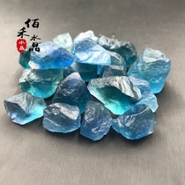 Natural blue-green fluorite original stone ornaments diy jewelry mens and women pendant raw stone teaching specimens natural minerals
