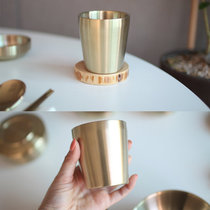 South Korea imported titanium-plated stainless steel thermal insulation cold water Cup hand cup beer glass Milk Cup