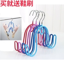 Sunsher rack balcony shoe rack adhesive hook multifunctional shoe hanger shoe hook non-slip home window shoe rack