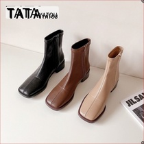 TATA YATOU He her girl shoes 2020 Chunqiu New elastic boots Short-cylinder short boots casual 100 hitch womens boots