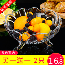 Fruit plate Living room glass plate Simple modern creative household coffee table Net red fruit basin Candy snack dry fruit plate