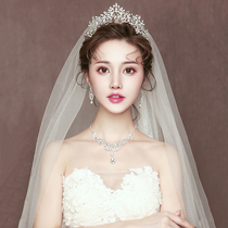 Bridal headdress New wedding crown Wedding dress Atmospheric Baroque hair accessories suit Wedding simple accessories
