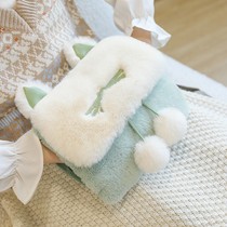 2022 New Explosion - proof hot water bag charging warm hand baby female plush cute warm water bag electric heat baby