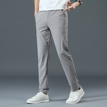Chuan Du summer thin stretch casual pants Korean slim feet Korean fashion and comfortable mens pants