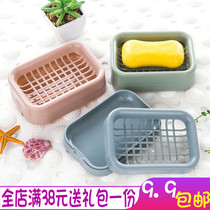 Home creative bathroom double drain soap box Bathroom handmade soap rack Soap box Nordic soap box soap holder