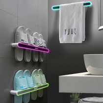 Bathroom shelf Bathroom wall-mounted punch-free toilet sink Toilet supplies Daquan storage artifact