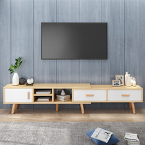Rental room coffee table TV cabinet combination cabinet set modern simple small apartment living room solid wood low cabinet tea table ins