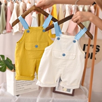 Bib pants baby pants summer mens treasure 2021 new summer Korean shorts foreign style tide suspenders childrens pants