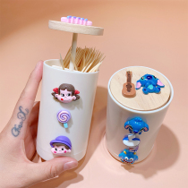 Little cute toothpick box Nordic creative pressing automatic pop-up toothpick bucket personalized home restaurant toothpick tube