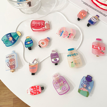 Childrens cute drink bottle soda hairpin headdress cartoon cola juice side clip baby small clip hairpin hair accessories