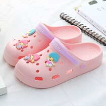 Parent-Child New Baotou sandals fashion cute shoes adult soft bottom pink shoes flower