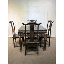 Small leaf rosewood inlaid shell eight fairy table set of five-AD3395