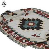 Offweek outdoor famous wind color prism tent long blanket retro sofa blanket carpet cotton sofa towel