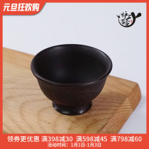 Japan often slippery burning incense kiln Kato Tadao made pottery tea cup marble grained high platform Fu Pingming Cup