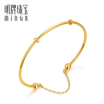 Ming brand jewelry gold bracelet Gold opening with Heart set fashion simple bracelet AFI0149 price