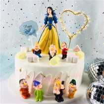 Hot Sell Birthday Cake Swing Princess Seven Dwarfs Flowers Fairy Children Girl Birthday Baking Dessert Dress
