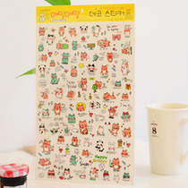 Korean Stationery Cute Day Mark with Decorative Sticker Pvc Meng Booth Transparent Sticker