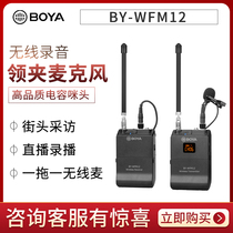 BOYA BOYA BY-WFM12 wireless collar clip bee microphone Android phone SLR camera Outdoor