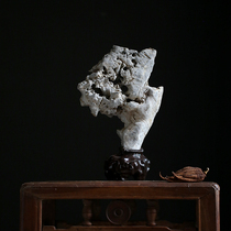 Jing Chi Ying Kesong Qing Tea Space Club Study Natural Taihu Stone Appreciation Stone Su Gong Ebony Base