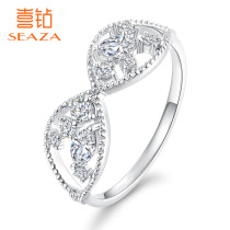Diamond ring female white 18K gold personality group inlaid special diamond female ring Fashion wedding ring exquisite jewelry new products