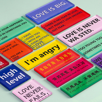  Refrigerator sticker magnet ins wind simple creative text Acrylic magnetic sticker Magnet sticker message personality decoration