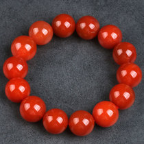 85 08G persimmon red] full color-round color Jianan red agate bracelet 16 7-16 0mm
