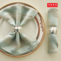 European-style napkin cloth High-end custom Western-style napkin cloth Yarn placemat Hotel napkin cloth mouth cloth Cup cloth does not lose hair Restaurant
