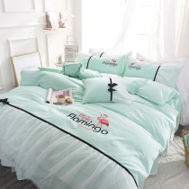 Hipster cotton lace gong zhu feng chuang qun shi four simple cotton 1 8m double quilt cover bedding