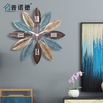 Wall clock living room Nordic simple creative clock living room modern household quartz clock personality decoration mute wall clock