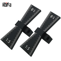 Aluminium alloy dovetail drawing wire instrumental full aluminium integrated material scriber small wood working tool DIY mortise and tenon dovetail