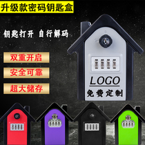 Car spare key storage box password box cat eye code lock box homestay key storage box home anti-theft