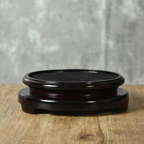 Round Solid Wood Vase Base Flower Pot Chishite Bonsai Wood Seat Bay Fish Tank Bottom Toincense Stove Base not rotating