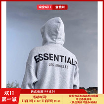 FOG FEAR OF GOD double thread ESSENTIALS Los Angeles reflective letter print hoodie tide